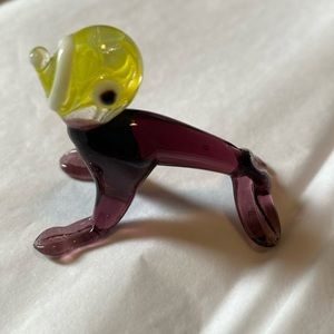 Vintage Walrus Seal Lampwork Glass Miniature Figurine Collectible.
